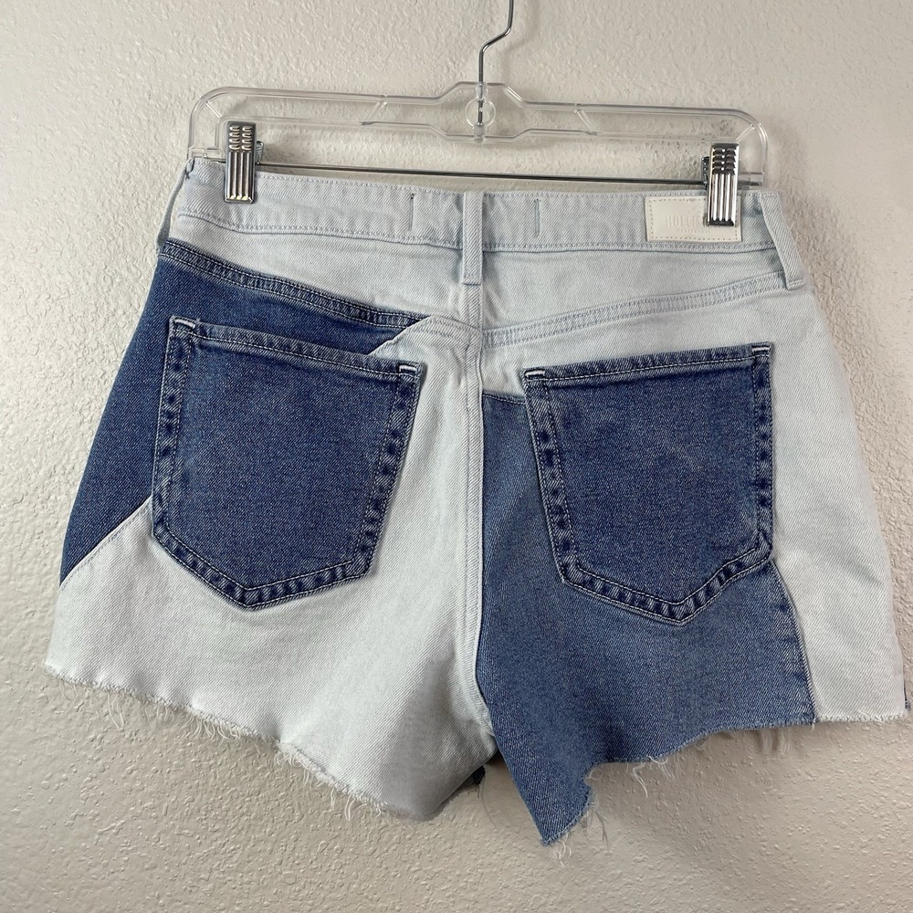 Hollister Mom Shorts Womens 7/28 Ultra High Rise Patchwork Denim Boho Festival - Picture 2 of 8